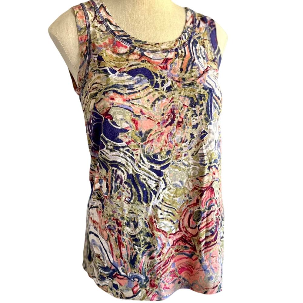 Womens Top Size Medium Avante Garde Indie Colorful Bold Travel Packable Cruise